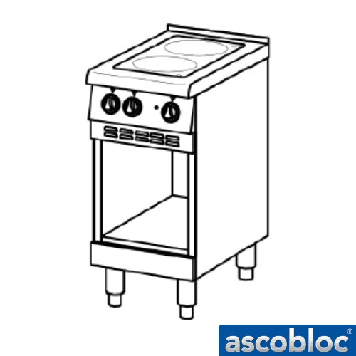Ascobloc Ascoline AEH 350 GastO inductie kookplaat vrijstaand zonder oven logo